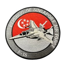 RBF現貨 新加坡空軍F-15臂章 10cm ARM-RSAF15 精緻刺繡 獨特軍事收藏, 1個