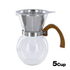 밤부 커피서버 5컵 650ml 핸드드립세트, 1개