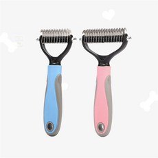 (대형) 강아지빗 엉킨털 죽은털제거 갈고리브러쉬 반려동물 브러쉬, 블루 대형, 1개