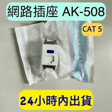 AKAWA AK-508 網路資訊插座 CAT5 含打線上蓋, 1個