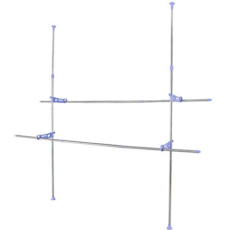 yuchern 頂天立地雙桿曬衣架不鏽鋼衣架，免鑽孔伸縮曬衣桿，室內晾衣神器