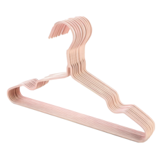 兒童衣架【10/20個裝】加厚防滑不鏽鋼衣架 寶寶/大童/嬰兒/幼童曬衣架, 北歐粉, 1個