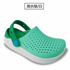 2026洞洞鞋男女童沙灘鞋運動防滑涼拖鞋中小童輕便, 1個, 小克駱格【水綠】
