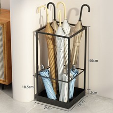 桃園快速 雨傘收納架，家用門口大容量商用傘架傘桶瀝水架，穩固耐用，快速收納, 商務黑A款【雨天不用愁傘架你擁有】, 1個