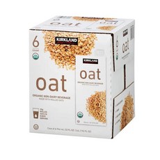 Kirkland 오트 밀크 946ml 6개입 1팩 Kirkland Signature Organic Non-Dairy Oat Beverage 32 oz 6-count