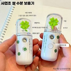 미스트기 나노 스프레이 얼굴 보습 수분공급기 휴대용 미니 각질제거 가정용 피부관리, 그린 네잎클로버 분무기 1개, 단일 모델