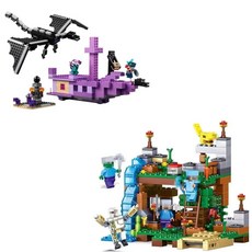 마인크래프트 엔더 드래곤과 657pcs 엔드 함선, 하이브릭박스 엔더드래곤과 보트 표범고양이 천국