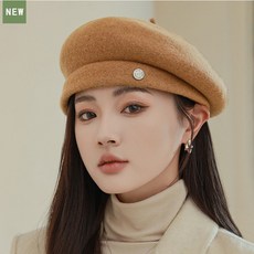 秋冬韓版羊毛貝雷帽子時尚畫家帽英倫復古蓓蕾帽 d0025