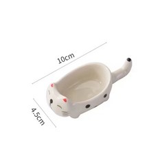 可愛貓咪陶瓷醬料碟 台灣現貨 調味碟/小菜碟, 1個, 短腳貓咪