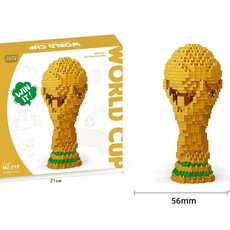 월드컵 축구 스타 블록 세트 크리스티아누 호날두 리오넬 메시 킬리안 음바페 네이마르 캐릭터 조립 피규어 남아 선물 인테리어 장식, 헤라클레스 컵