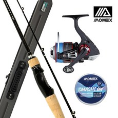 아오맥스 루마인662ML 스피닝 루어낚시대 세트 + 스피닝릴2000번 + 합사줄 바다민물루어낚시대, S662ML낚시대+가방+스피닝릴2000번+합사줄