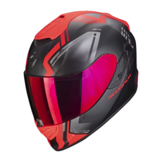 Scorpion EXO-1400 AIR 全罩式安全帽 內建墨鏡, 消光黑紅