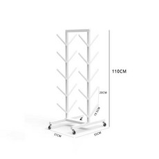 요가매트 보관함 폼롤러 정리함 필라테스 헬스장 랙, 1개, (화이트) 길이55폭37높이110cm+바퀴