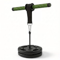 온빛 전완근 근력운동 고급형 추감기 리스트롤러 원판포함, 1개, 그린그립