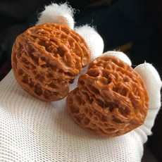 호두 지압볼 호두형 마사지 손바닥 지압 휴대용 호두알, 원색 왕용 대관모 49mm, 1개, 기본 색상