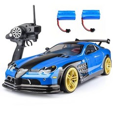 RC 레이싱 드리프트 자동차 70 km/h 40km/H 1/10 충돌 방지 원격 제어 대형 속도 성인을위한 큰 4WD 장난감, Blue-B-2B