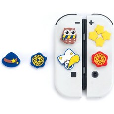 GeekShare 크로스 D패드 버튼 캡 세트 조이스틱 커버 스위치용 실리콘 ABXY 키 스티커 스위치OLED 조이콘 호환 매직 아카데미