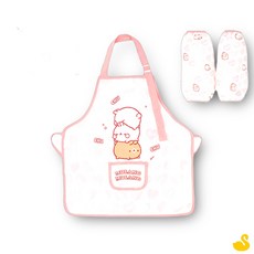GOS 프렌즈 앞치마세트 M 유아방수앞치마