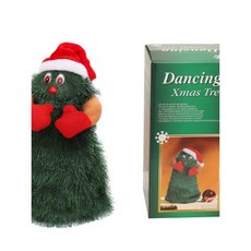 멜로디댄싱 크리스마스산타 노래하는 움직이는 트리 크리스마스, 30cm-39cm, 크리스마스 트리 M + 배터리 회전