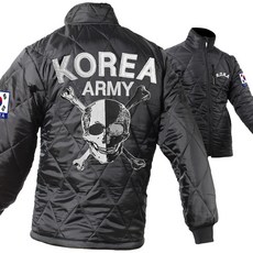 어택존 Full 자수 발열 깔깔이 백골 ROKA 기모 방한 발열 집업 군인 군용 로카 밀리터리 경량패딩 남자 남성
