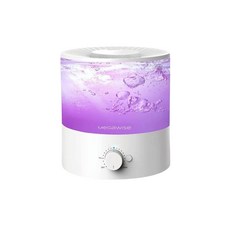 Megawise 탑 리필 디자인의 쿨 미스트 가습기 2L 용량 높은 출력 누출 방지 7가지 색상 야간 조명, Medium