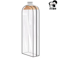 貝貝 立體衣服防塵罩 透明加寬衣物防塵袋 大衣洋裝掛式衣袋, 1個, 透明