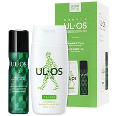 우르오스 중건성 페이셜케어 스킨밀크 200ml + 페이스워시 100g 세트, 1세트