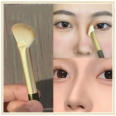 반부채꼴 코 컨투어 새도우 브러쉬 하이라이트 볼 블랜딩 브러시, 1개