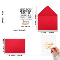 空白手寫卡片 風趣搞笑生日快樂祝福卡, 1個