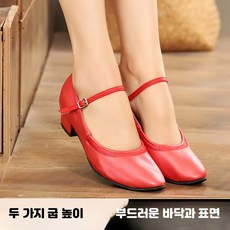 여성 모던 스타일 중굽 소프트솔 재즈댄스화 편안한 착용감의 라틴댄스 슈즈
