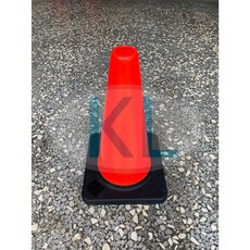 台灣 PVC 軟式交通錐 45cm 1.4kg 三角錐 防撞 警示, 1個, 無反光紙, 紅色