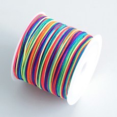 디어플레이스 나일론 매듭실 매듭끈 0.8mm 팔찌 만들기 재료, 1개, [15번 네온믹스] x 50m