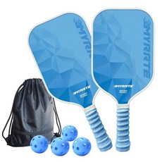 피클 볼 패들 유리 섬유 피클 볼 라켓 2개 세트 경량 벌집 코어 타의 추종을 불허하는 컨트롤, 블루