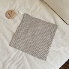 韓系寶寶小方巾 純棉紗A類兒童洗臉巾 柔軟可愛百搭嬰兒口水巾, 啡色條紋,25*25cm, 1個