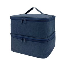 네일 파우치 2중 수납 매니큐어 정리 파우치 30칸, 다크네이비