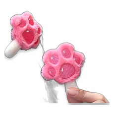 고루 털집게핀 머리집게 헤어클립 헤어집게핀 고양이 아이스크림, 핑크