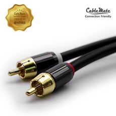 [CableMate] 2RCA to 2RCA 케이블 고급형 무산소동 CM-RCA04 [블랙/3m], 1개