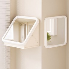 엠시티몰 다기능 욕실 벽화 접이식 방수 수납함 화장실 옷 보관 비밀 액자 수납장 1개, 거울