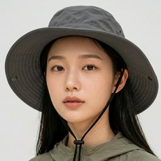 리꼬즈 등산모자 햇빛차단 넓은챙 사파리모자, 차콜