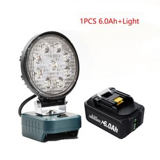 For Makita 18V 배터리 용 LXT BL1860B BL1860 BL1850 충전식 BL1890 드릴 6Ah 리튬, [22] 6.0Ah with light