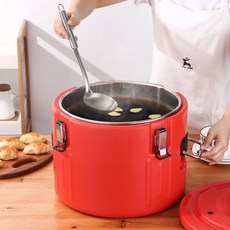 업소용 식당 대용량 스텐 보냉 보온통 푸드 국 반찬 찜 통 죽통 빨간색 15L(보냉), F. 빨간색 15L(뚜껑X)