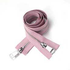 지퍼 70cm 1개 수선용 1개 소잉 40cm 더스티핑크퍼플 양방향