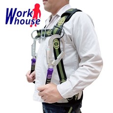 【Work house】日本製 TITAN TH1-LW 全身背負式安全帶 鋁合金雙伸掛帶 子母扣系列 高空作業 防墜器, 1個