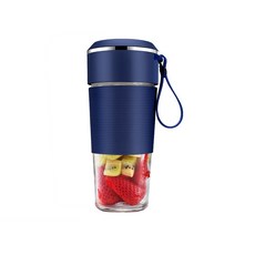 PYHO 믹서기 휴대용 믹서기 USB 충전 400ml 미니 믹서기 자동 믹서기 캠핑 아웃도어 캠핑용 믹서컵, 블루