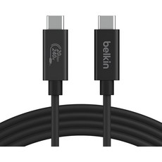 Belkin USB-C USB4 240W 20Gbps 4K60Hz HDR iPhone 15MacBookiPad ProiMacWindows USB-IF 2m INZ004bt2MBK, 1개, 상세페이지 참조