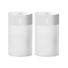 미니 가습기 무드등 가정용 차량용 사무실 탁상용, 흰색/2개