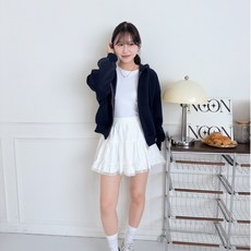 Little SiS. #3645 雙拉鍊棉質連帽外套，多色可選，舒適百搭展現青春活力, 寶藍-現貨, 1個