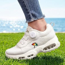 아놀드파마 다이얼 에어 쿠션 운동화 겸용 골프화 스파이크리스 키높이 5cm 여성 남성 스크린 연습용 골프 슈즈 스니커즈 메쉬 보아 워킹화 커플 트레킹화 파크골프화