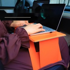 [스마트 워크 필수템] 차량용책상 자동차트레이 포켓테이블, 11. 핑크 스탠다드 수납