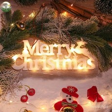 聖誕節裝飾燈 Merry Christmas 字母燈 LED燈串 發光燈牌 聖誕樹掛件 溫馨節慶裝飾, 1個, 電池款_暖白,用3節7號電池，需自備